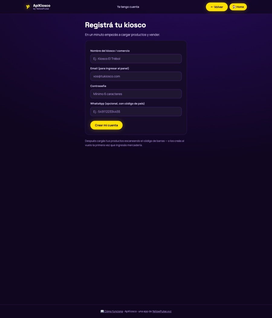 Creá tu cuenta — ApiKiosco
