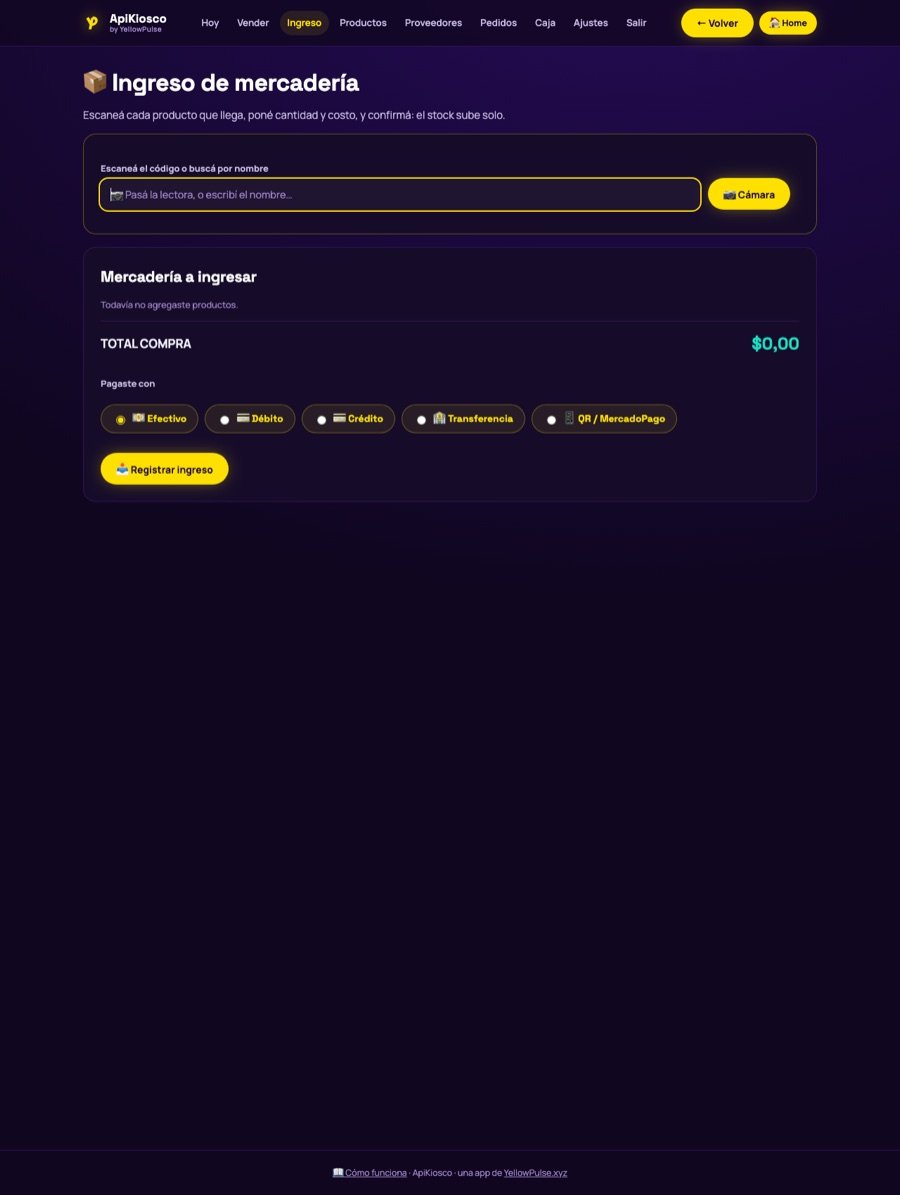 Ingreso de mercadería — ApiKiosco